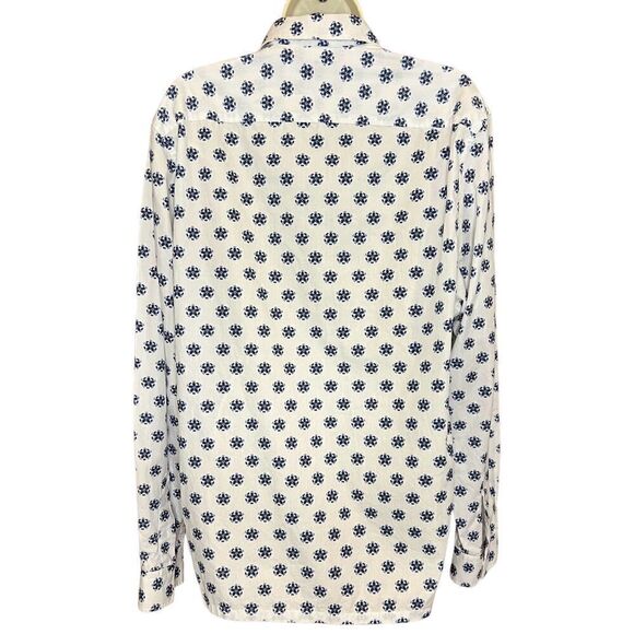 Ted Baker London Ilenka Floral Geo Print Cotton Button-Up Shirt NWOT Size 4/Larg - Picture 8 of 11